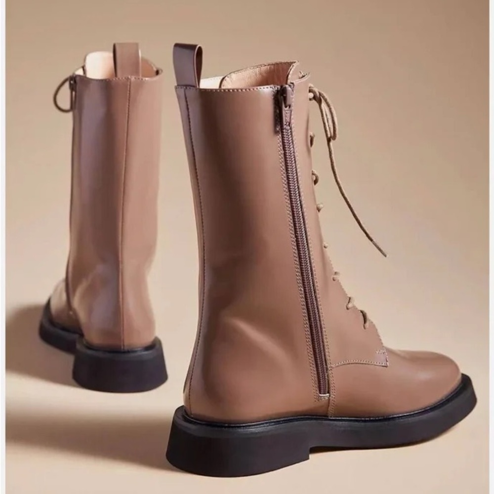 Pilcro Stylish Tan Lace-Up Women's Boots - Picture 2 of 4